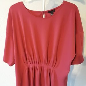 Ann Taylor pink peplum top L